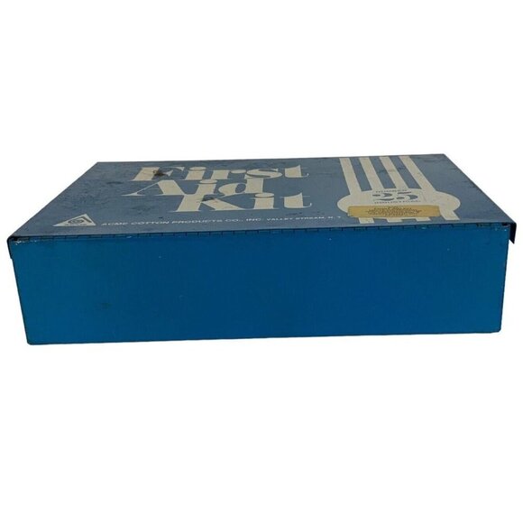 Acme Cotton Products No 25 Metal First Aid Kit EMPTY BOX Vintage 1978 - Picture 6 of 8